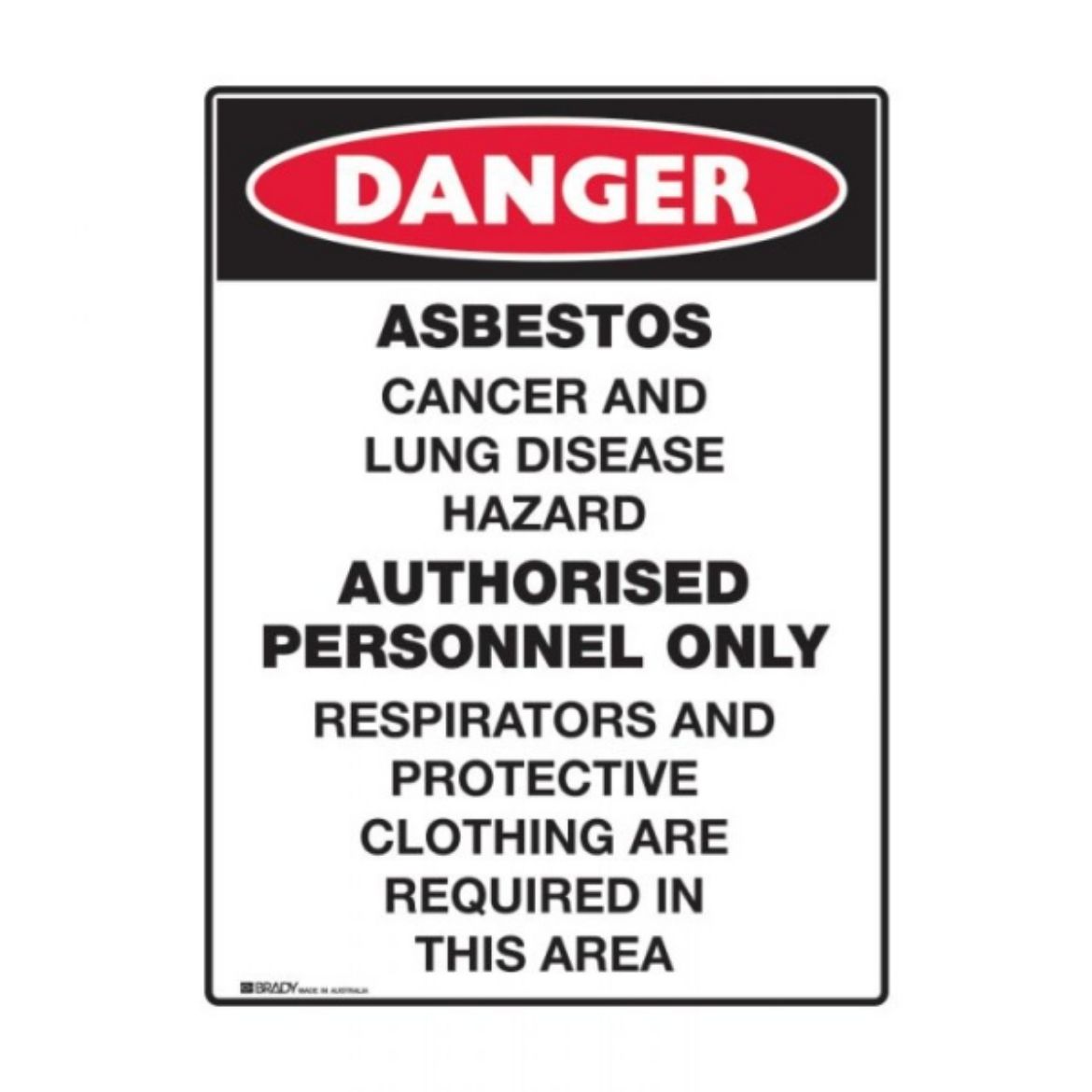Picture of SIGN DANGER ASBESTOS SIGN 450MM (W) X 600MM (H) POLYPROPYLENE