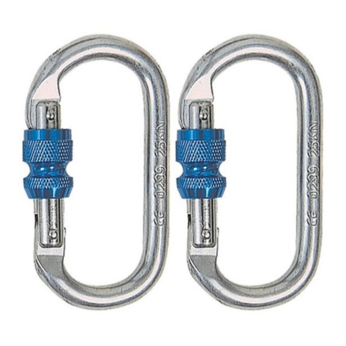 Picture of 22KN KARABINER, STEEL OVAL, SCREWGATE IN RETAIL PACKAGING