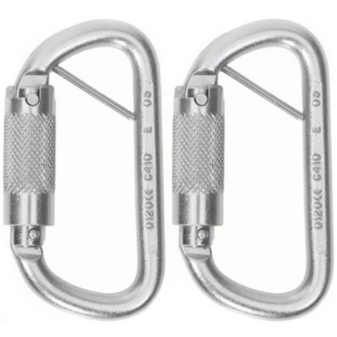 Picture of 30KN KARABINER, STEEL EQUAL D, TRIPLE LOCK C/W CAPTIVE PIN IN RETAIL PACKAGING