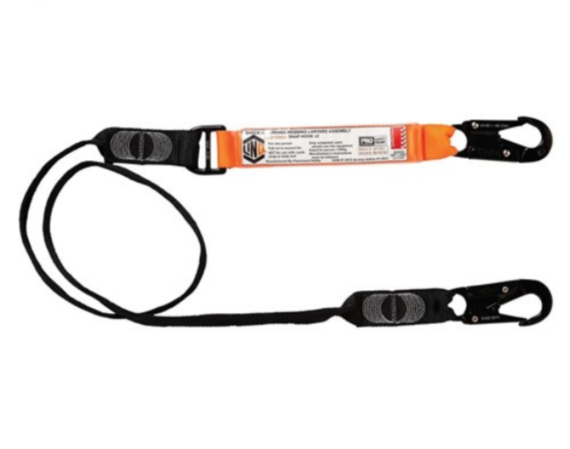 Picture of LINQ ELITE SINGLE LEG SHOCK ABSORBING WEBBING LANYARD WITH HARDWARE SN X2