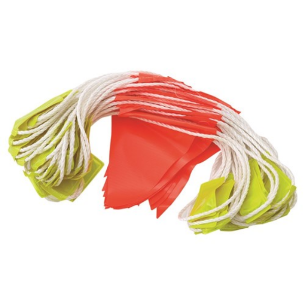 Picture of ORANGE PVC FLAG WITH YELLOW REFLECTIVE TABS BUNTING - DAY/NIGHT - 30M