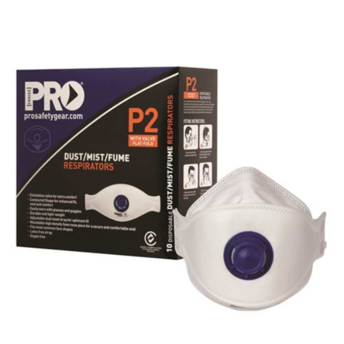 Picture of P2 FLAT FOLD VALVED RESPIRATOR