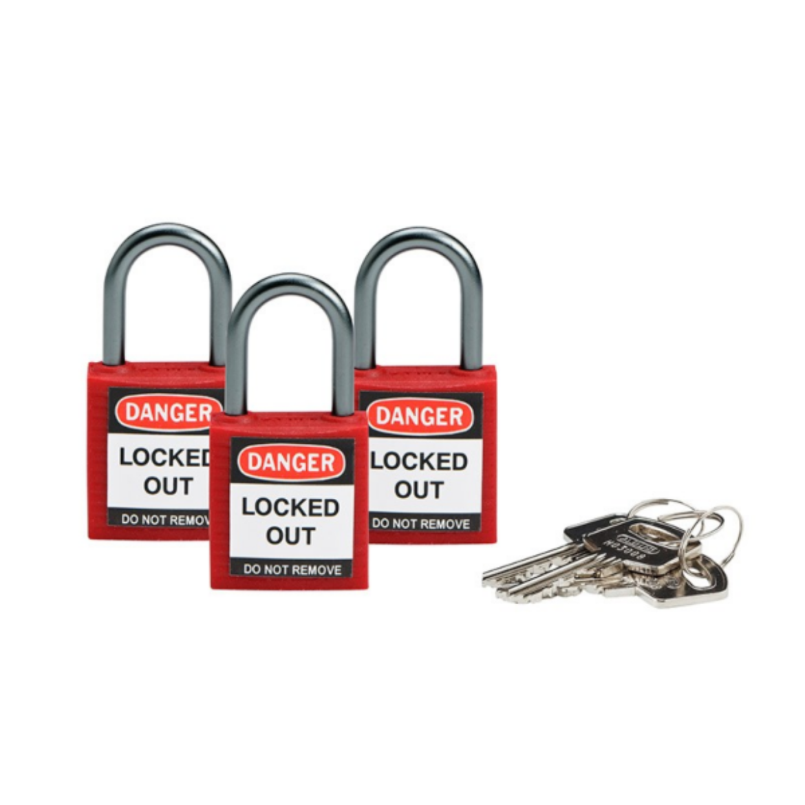 Picture of BRADY KEYED ALIKE PADLOCKS RED