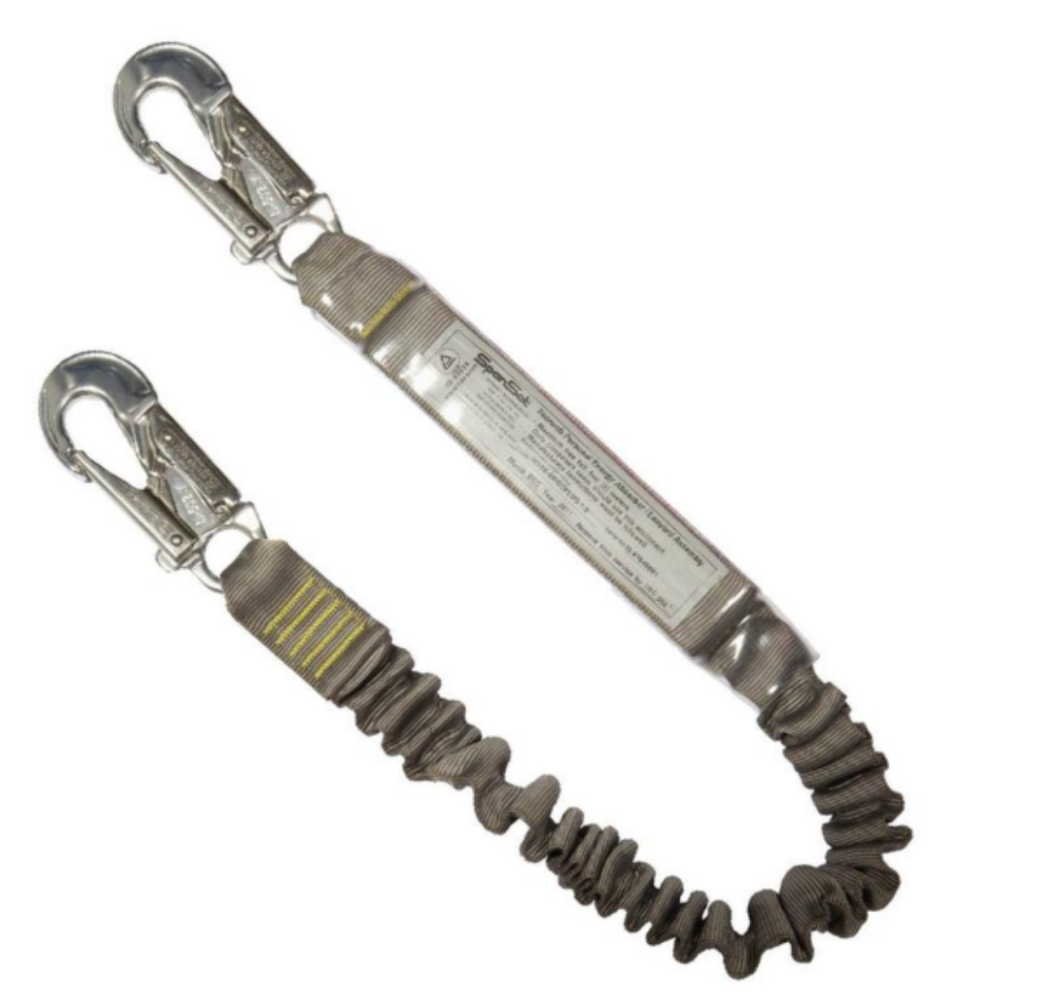 Picture of 140KG ENERGY ABSORBING ELASITICISED WEBBING LANYARD 1.8M WITH ALUMINIUM H1 SNAP HOOKS