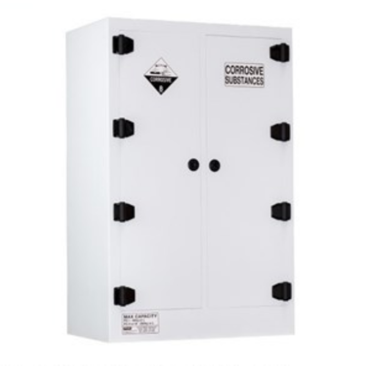 Picture of PRATT WHITE POLY CORROSIVE CABINET  250LTR. 2 DOOR, 6 SHELF