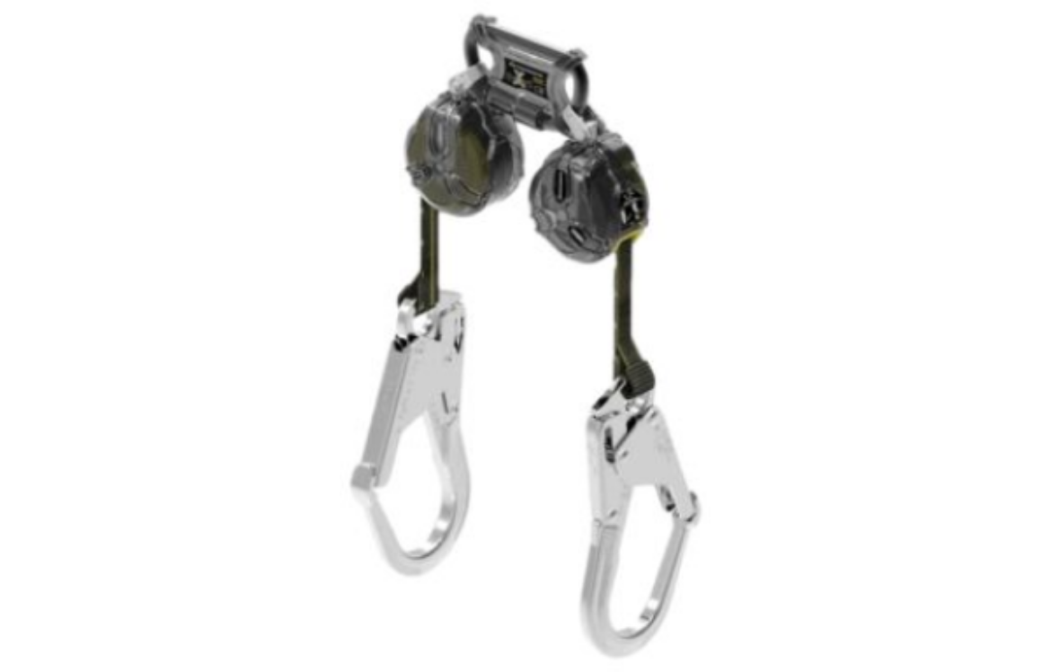 Picture of MSA V-TEC TWIN LEG MINI PFL, 1.8M, WEB, AL SCAFFOLD HOOK (AL36CL) / TWIN-LINK CONNECTOR