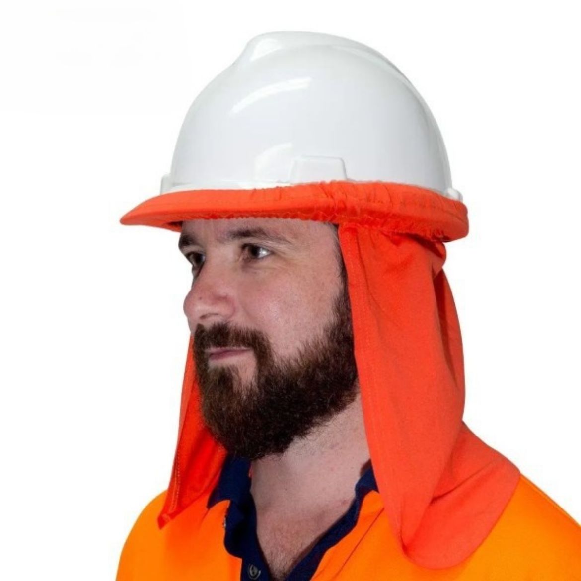 Picture of HARD HAT FLAP MICRO MESH HI VIS ORANGE (PLAIN PACKAGING)