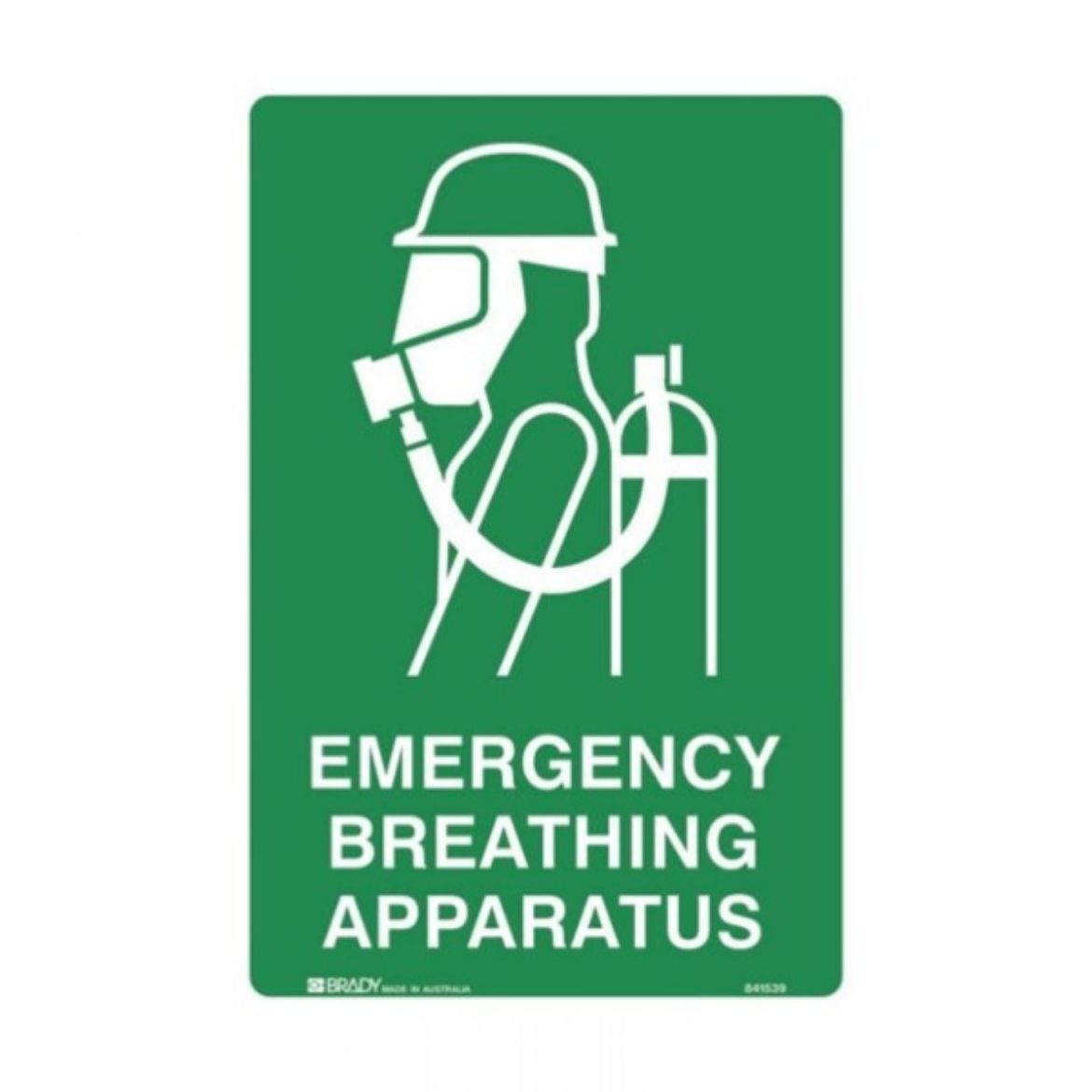 Picture of EMERGENCY BREATHING APPARATUS SIGN 450MM (H) X 300MM (W) POLYPROPYLENE