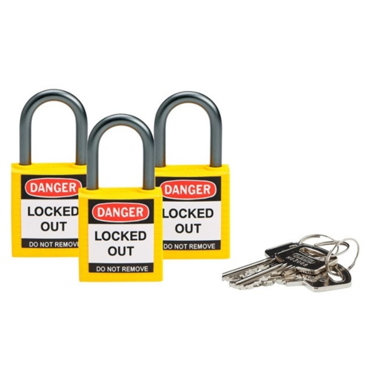 Picture of BRADY KEYED ALIKE PADLOCKS YELLOW