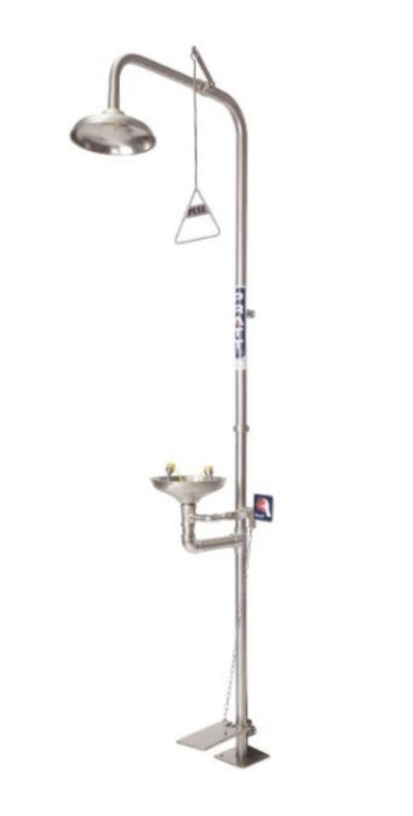 Picture of PRATT COMBINATION 304SS SHOWER SINGLE NOZZLE EYE  WITH BOWL & FOOT TREADLE