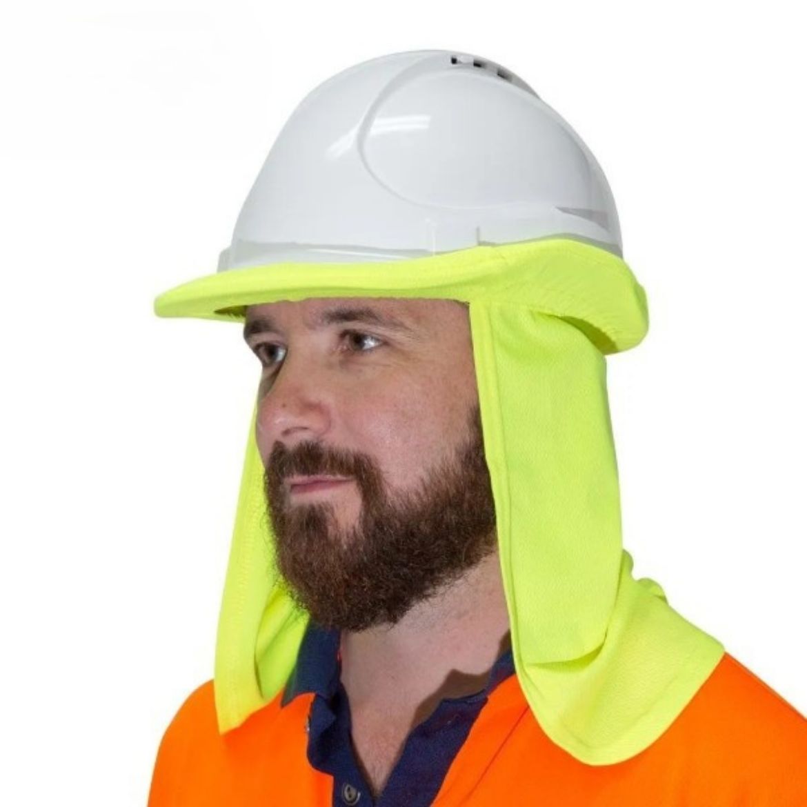 Picture of HARD HAT FLAP MICRO MESH HI VIS YELLOW (PLAIN PACKAGING)