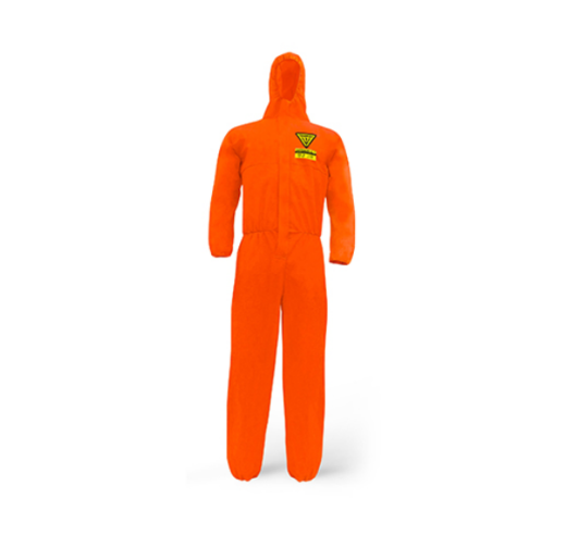 Picture of COVERALL TRIDENT® SMS TYPE 5 / TYPE 6 ORANGE. AVAILABLE IN SIZES S - 5XL