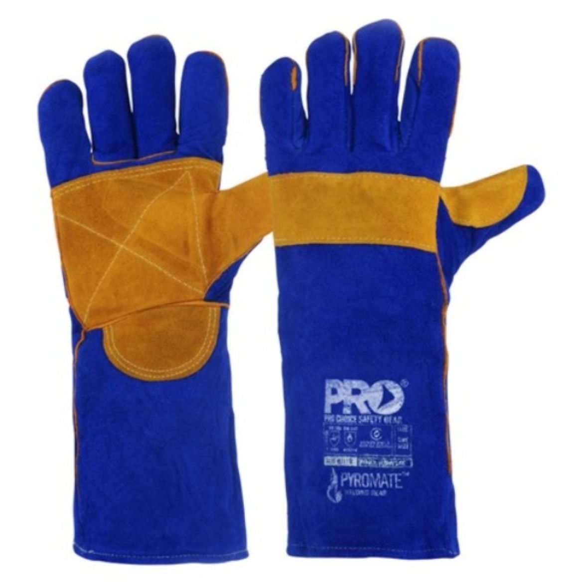 Picture of BLUE HEELER BLUE & GOLD, KEVLAR STITCHED, REINFORCED - 40CM - ONE SIZE FITS MOST