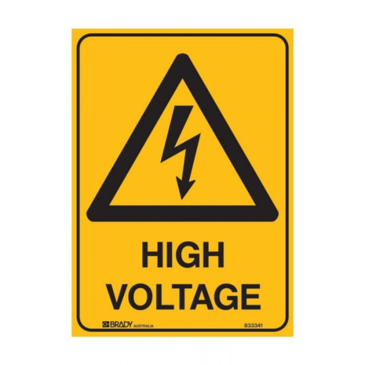 Picture of HIGH VOLTAGE WARNING SIGN 600MM (H) X 450MM (W) POLYPROPYLENE