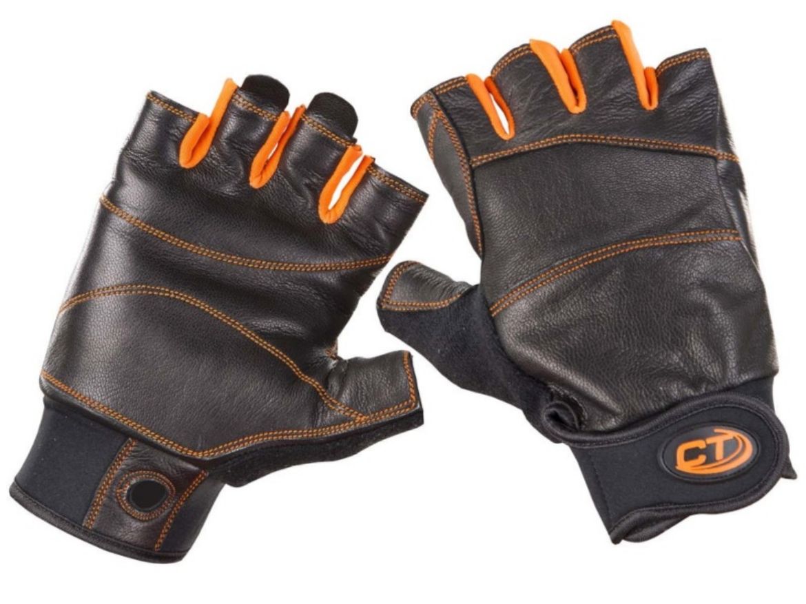 Picture of CT PROGRIP FERRATA HALF FINGER LEATHER GLOVE - MEDIUM