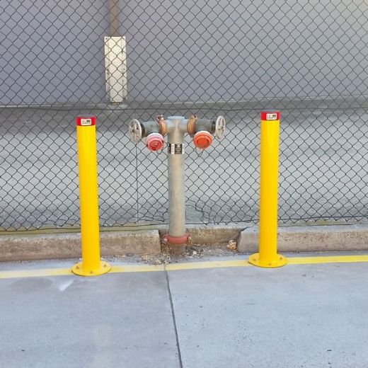 Picture of BG BOLLARD SURFACE MOUNT, YELLOW POWDER COATED STEEL,  90MM (DIAMETER) X 1000MM (H)