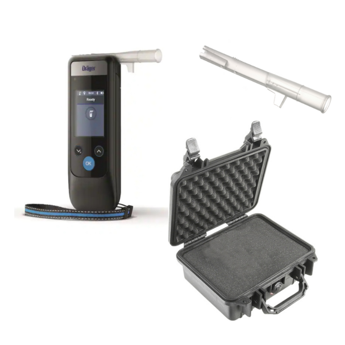 Picture of DRAEGER ALCOTEST 7000 + 100 x MOUTHPIECES + PELICAN 1200 STORAGE CASE